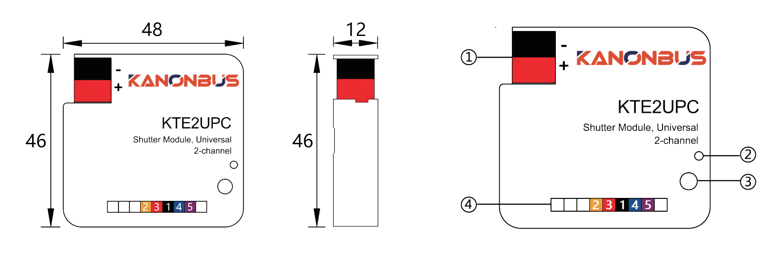 Kích thước thiết bị KTE2UPC