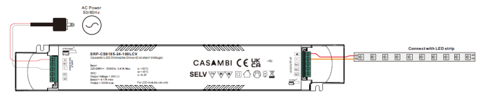 LED Driver CV Casambi 100W 24VDC 1 kênh 1