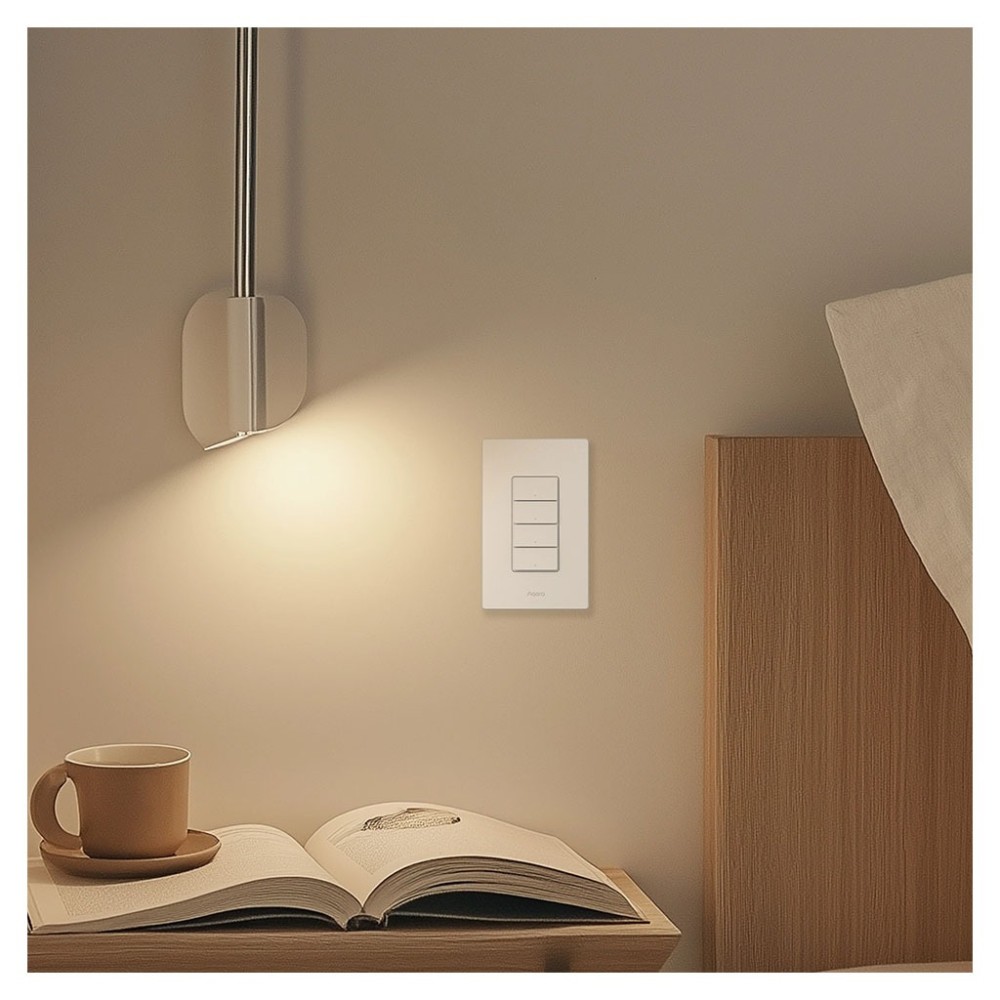 Công tắc chữ nhật H2 (US) - 4 nút 3 kênh Matter Aqara 1